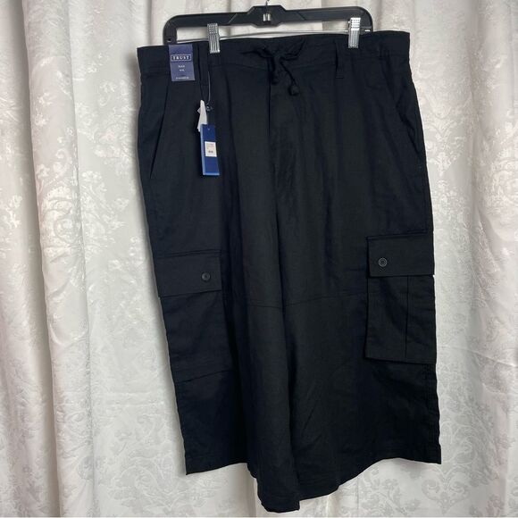 Trust Mens Linen Blend Cargo Capri - Picture 1 of 5